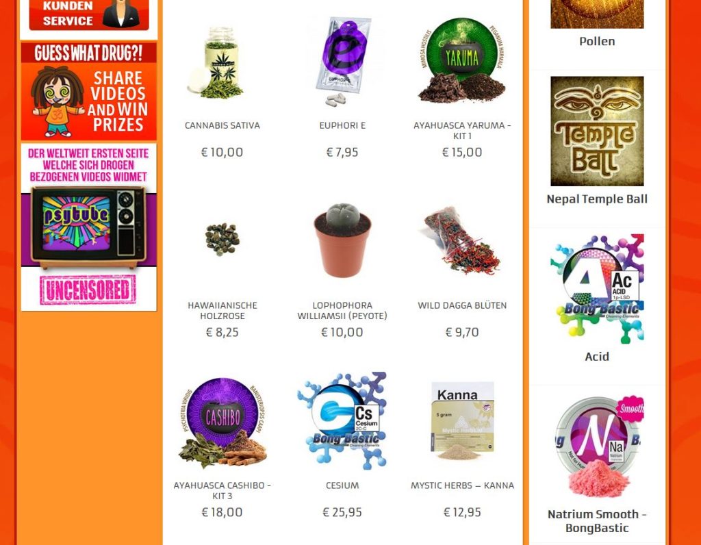 Seriöse Drogenshops im Preisvergleich - die besten Drogen-Online-Shops 24 screenshot drogen online shop mmit seinem vielfältigen produktangebot