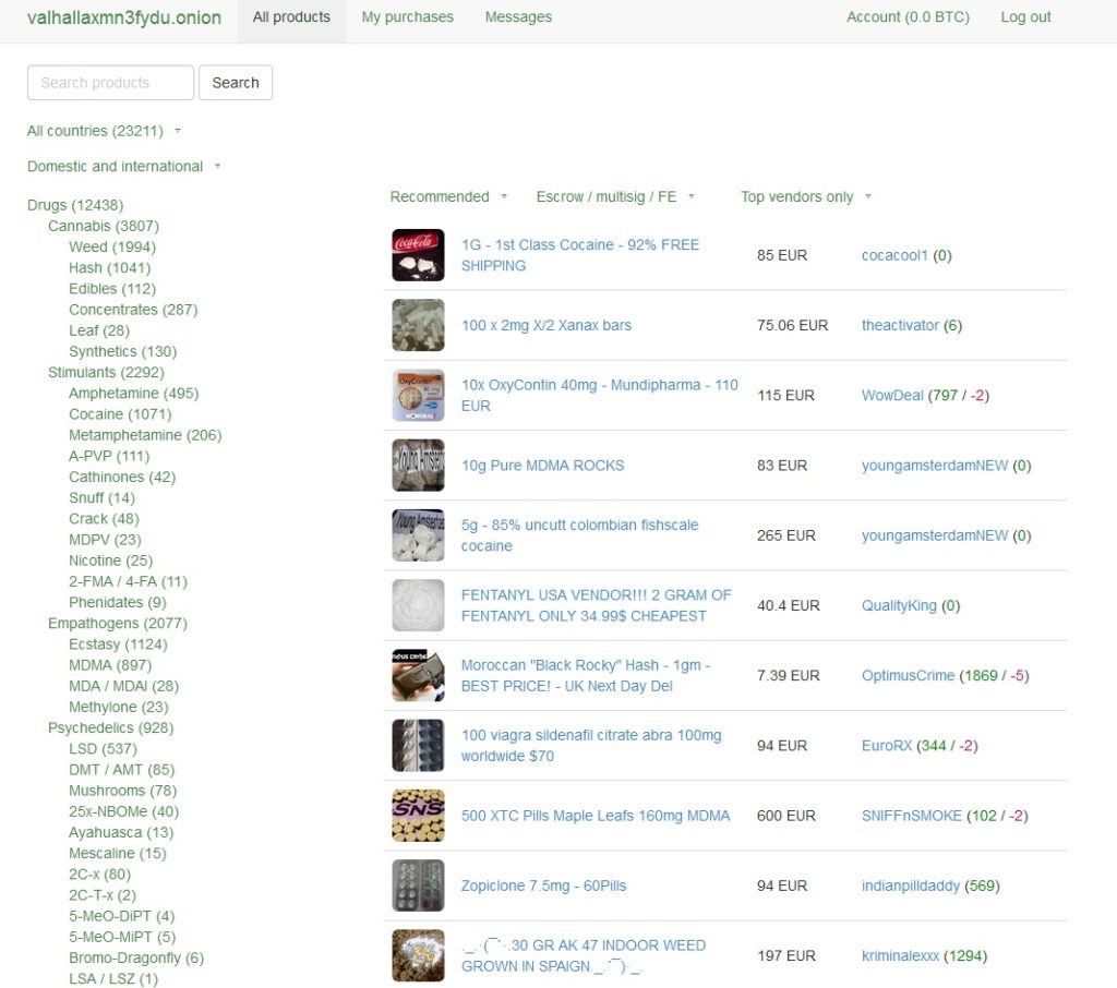 screenshot darnket adresse valhalla
