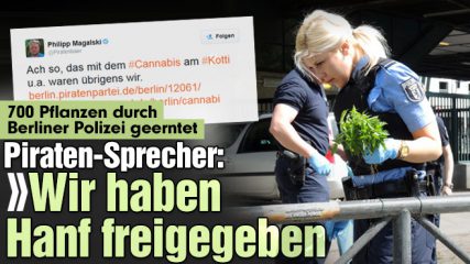 700 Hanfpflanzen von Piraten-Partei in Berliner City angepflanzt