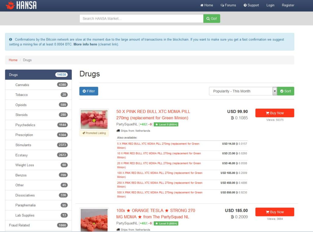 screenshot darknet adresse hansa market