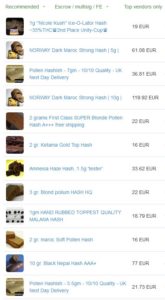 hasch bestellen im darknet