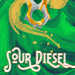 vorschaubild zum sour diesel weed kaufen und cannabis online bestellen bei DO in Form einer grünen Verpackung mit weißem sour diesel schriftzug und gelben ornamenten