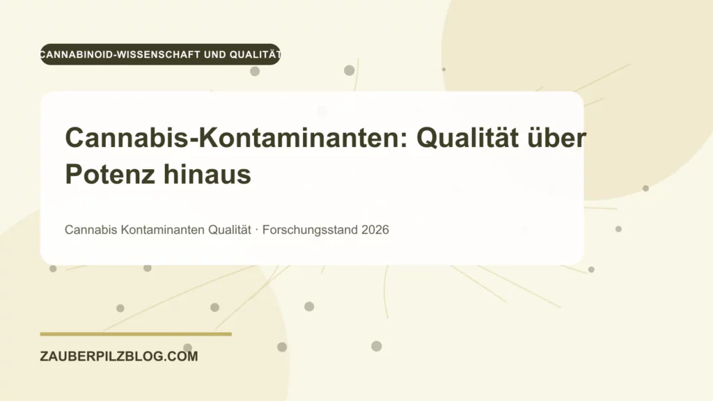 Cannabis-Kontaminanten: Qualität über Potenz hinaus – wissenschaftliche Übersicht mit Schlüsselbegriffen und Forschungsstand 2026