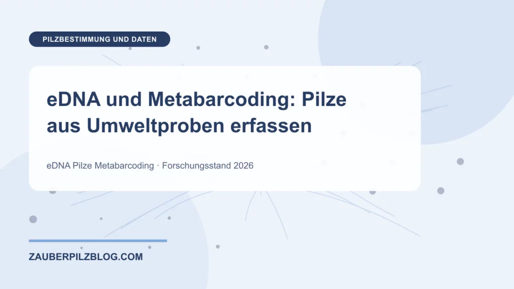 eDNA und Metabarcoding: Pilze aus Umweltproben erfassen 1 eDNA und Metabarcoding: Pilze aus Umweltproben erfassen – wissenschaftliche Übersicht mit Schlüsselbegriffen und Forschungsstand 2026