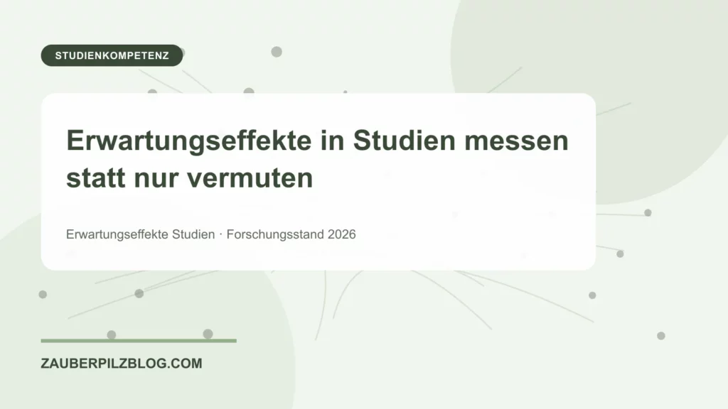 Erwartungseffekte in Studien messen statt nur vermuten 1 Erwartungseffekte in Studien messen statt nur vermuten – wissenschaftliche Übersicht mit Schlüsselbegriffen und Forschungsstand 2026
