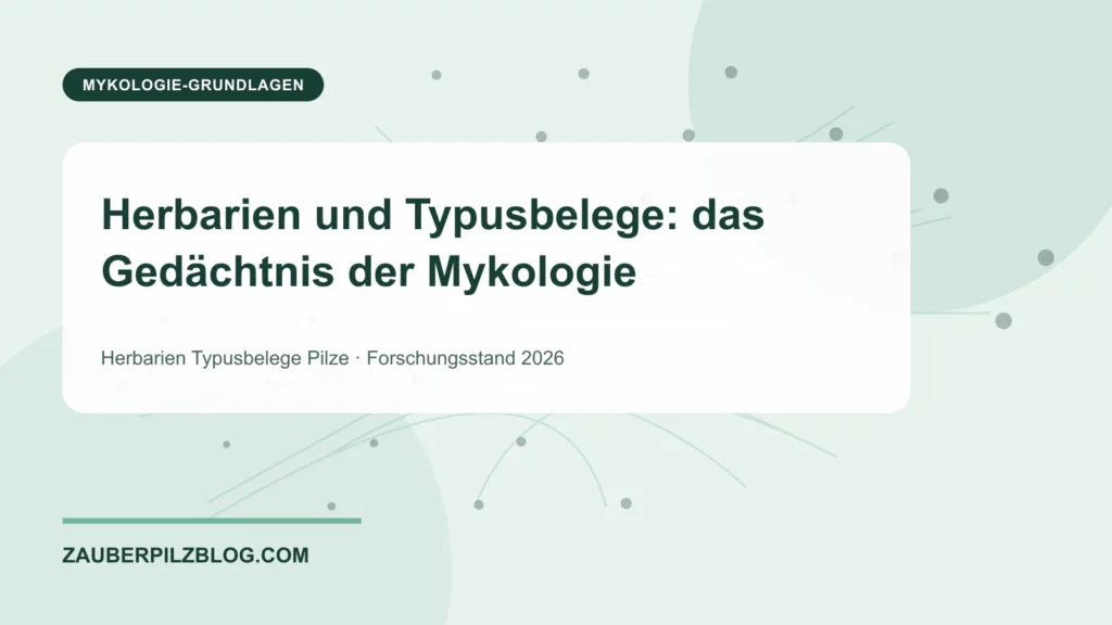 Herbarien und Typusbelege: das Gedächtnis der Mykologie 1 Herbarien und Typusbelege: das Gedächtnis der Mykologie – wissenschaftliche Übersicht mit Schlüsselbegriffen und Forschungsstand 2026