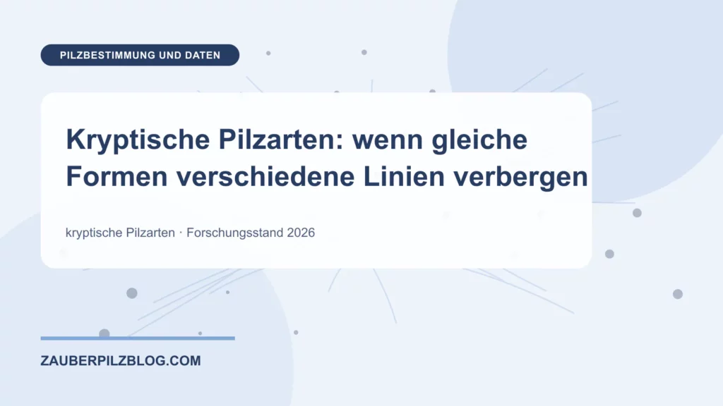 Kryptische Pilzarten: wenn gleiche Formen verschiedene Linien verbergen – wissenschaftliche Übersicht mit Schlüsselbegriffen und Forschungsstand 2026