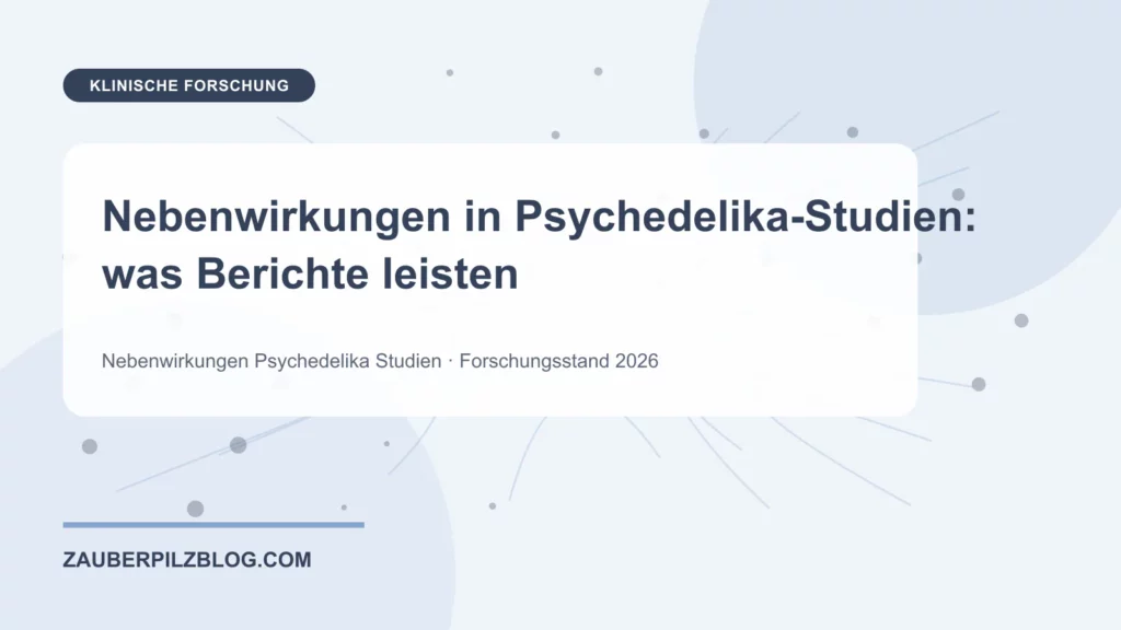 Nebenwirkungen in Psychedelika-Studien: was Berichte leisten 1 Nebenwirkungen in Psychedelika-Studien: was Berichte leisten – wissenschaftliche Übersicht mit Schlüsselbegriffen und Forschungsstand 2026