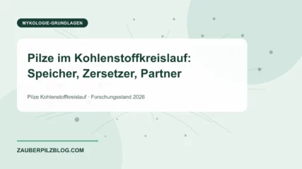 Pilze im Kohlenstoffkreislauf: Speicher, Zersetzer, Partner – wissenschaftliche Übersicht mit Schlüsselbegriffen und Forschungsstand 2026