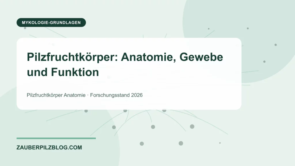 Pilzfruchtkörper: Anatomie, Gewebe und Funktion 1 Pilzfruchtkörper: Anatomie, Gewebe und Funktion – wissenschaftliche Übersicht mit Schlüsselbegriffen und Forschungsstand 2026