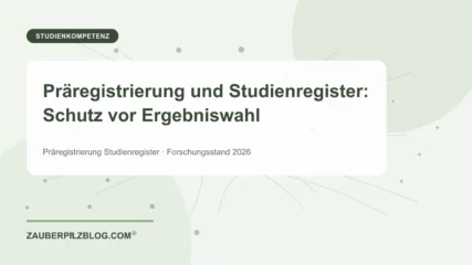 Präregistrierung und Studienregister: Schutz vor Ergebniswahl – wissenschaftliche Übersicht mit Schlüsselbegriffen und Forschungsstand 2026