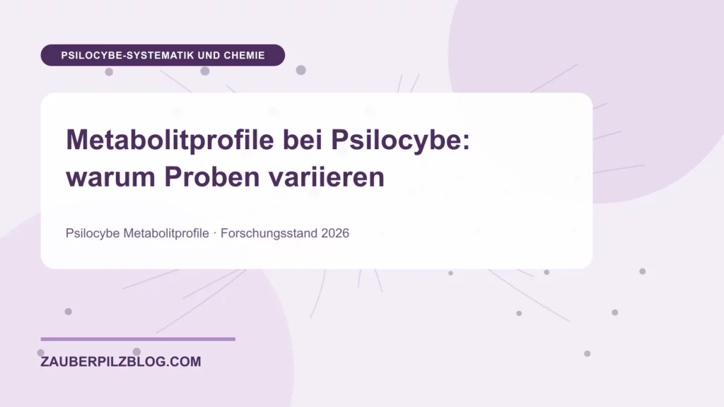 Metabolitprofile bei Psilocybe: warum Proben variieren 1 Metabolitprofile bei Psilocybe: warum Proben variieren – wissenschaftliche Übersicht mit Schlüsselbegriffen und Forschungsstand 2026