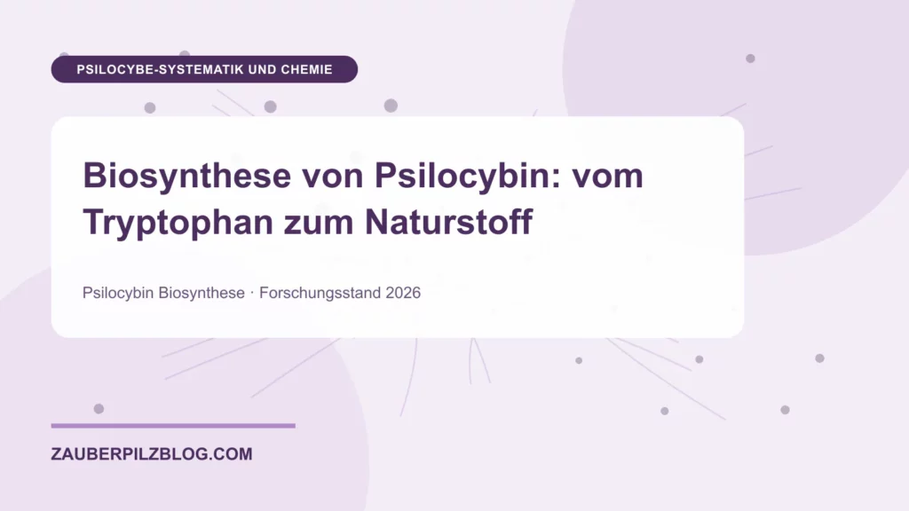 Biosynthese von Psilocybin: vom Tryptophan zum Naturstoff 1 Biosynthese von Psilocybin: vom Tryptophan zum Naturstoff – wissenschaftliche Übersicht mit Schlüsselbegriffen und Forschungsstand 2026