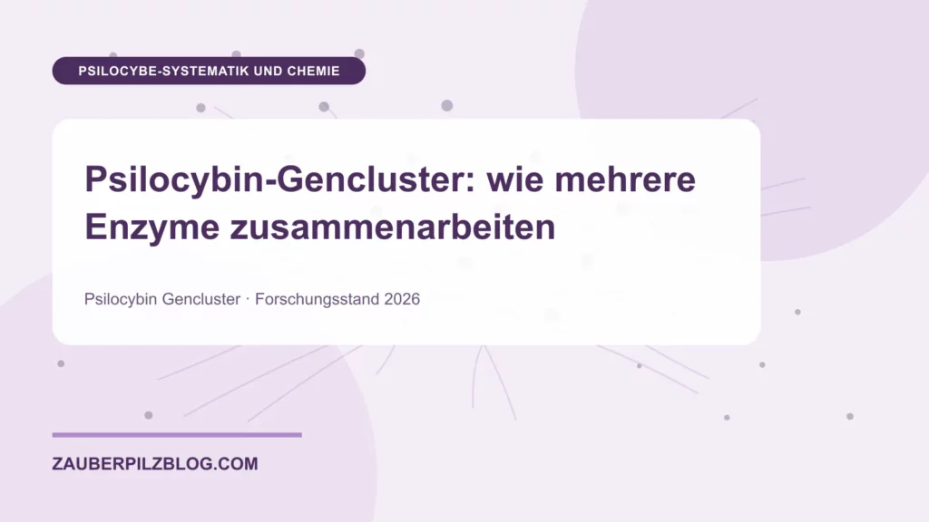 Psilocybin-Gencluster: wie mehrere Enzyme zusammenarbeiten 1 Psilocybin-Gencluster: wie mehrere Enzyme zusammenarbeiten – wissenschaftliche Übersicht mit Schlüsselbegriffen und Forschungsstand 2026