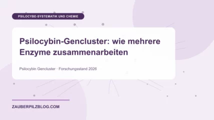 Psilocybin-Gencluster: wie mehrere Enzyme zusammenarbeiten – wissenschaftliche Übersicht mit Schlüsselbegriffen und Forschungsstand 2026
