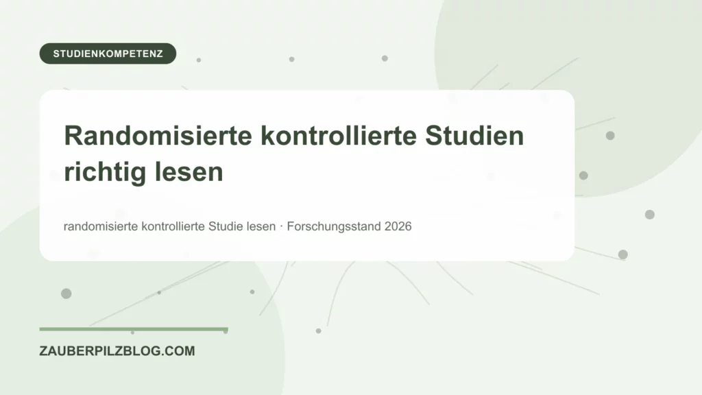Randomisierte kontrollierte Studien richtig lesen 1 Randomisierte kontrollierte Studien richtig lesen – wissenschaftliche Übersicht mit Schlüsselbegriffen und Forschungsstand 2026