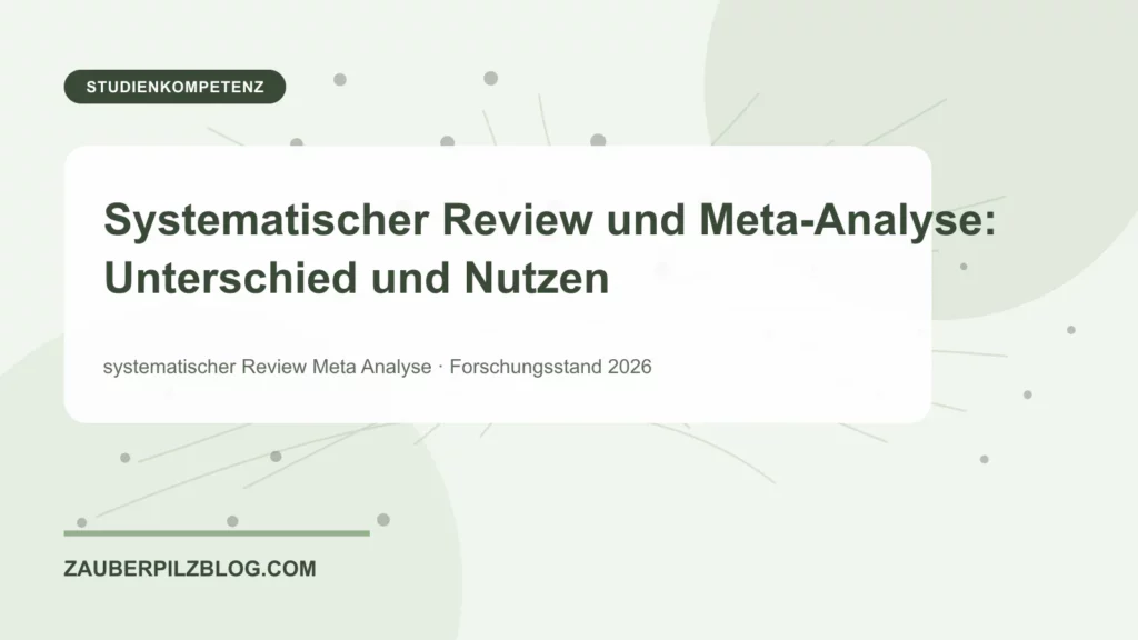 Systematischer Review und Meta-Analyse: Unterschied und Nutzen – wissenschaftliche Übersicht mit Schlüsselbegriffen und Forschungsstand 2026