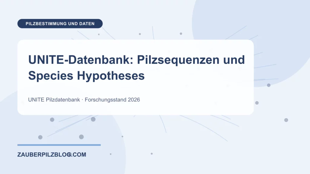 UNITE-Datenbank: Pilzsequenzen und Species Hypotheses – wissenschaftliche Übersicht mit Schlüsselbegriffen und Forschungsstand 2026